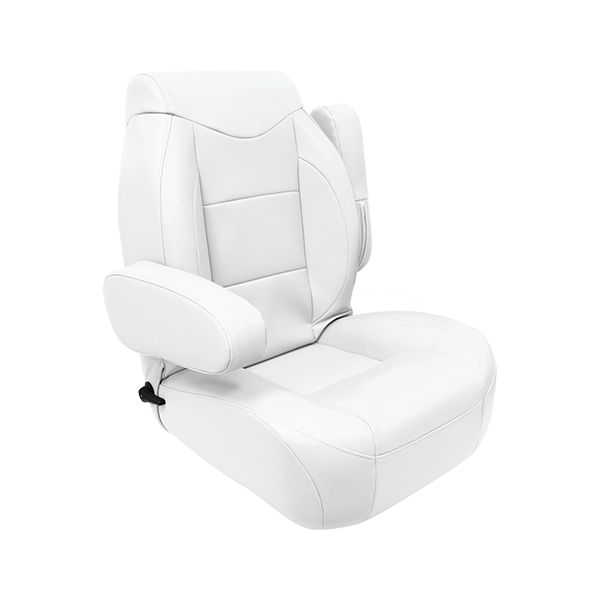 Wise Pontoon Reclining Captain Chair with Flip Up Arm Rests