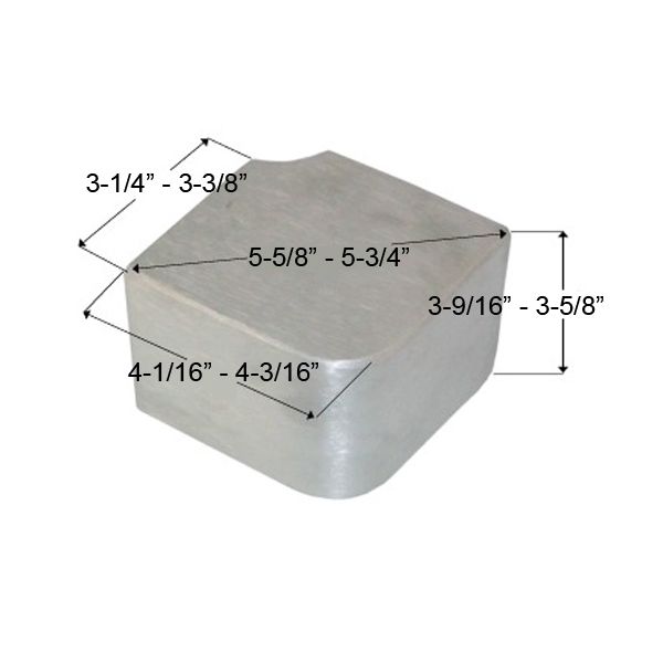thumbnail image 2 of Pair Of Aluminum Corner Cap Brackets For 1.5 Inch C-Channel Pontoon Boat Fencing 2 of 5