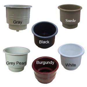 Marine RV Pontoon Boat Cup Holder – Black/Black Stainless Steel BUYCUPHOLDERS