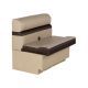 right side angled view of the 36 inch bench from the Rockport collection in sand