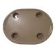 Sand Oval Table Top With 4 Cup Holders
