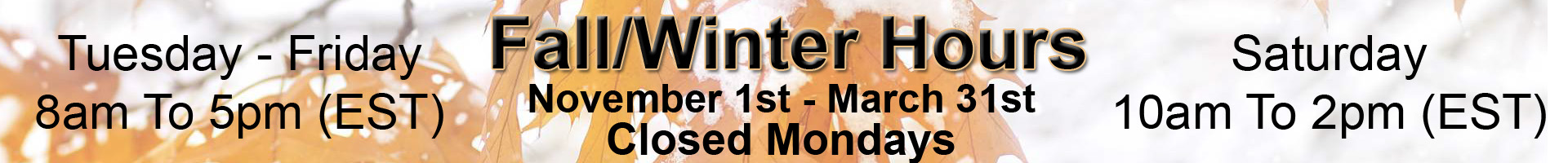 Fall Hours